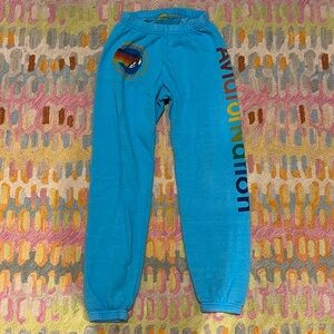 Aviator Nation Sky Blue Sweatpants Small
